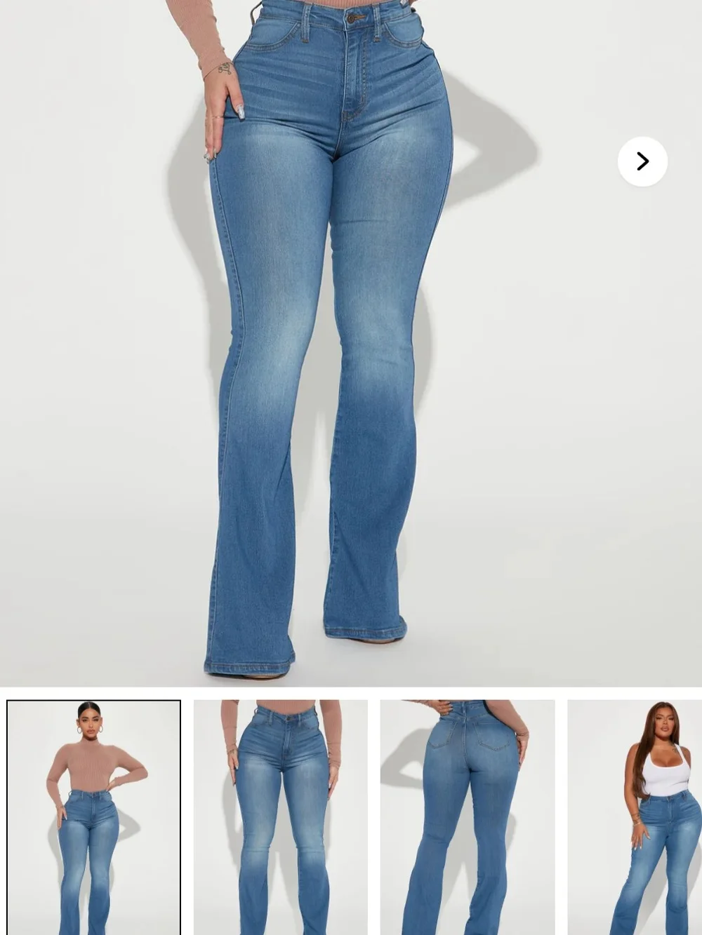 Flare High Rise Jeans - Picture 1 of 4